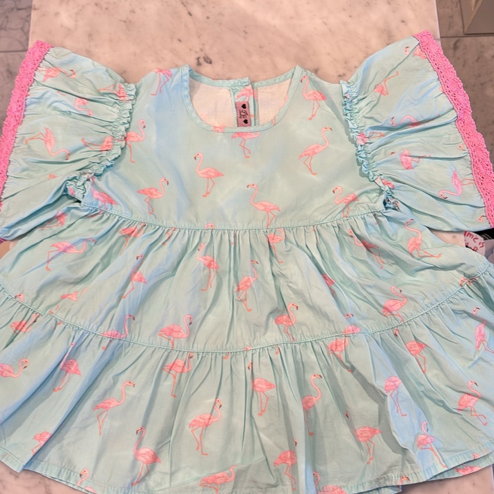 Phi clothing flamingo top size 9/10